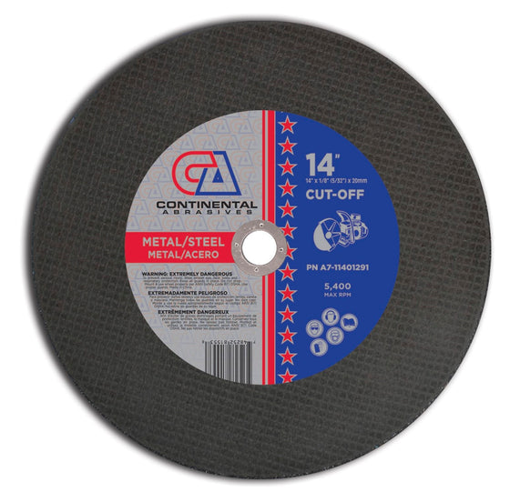 14" x 1/8" (5/32") x 20MM T1 Triple Reinforced High-Speed Gas Powered Saw Wheels For Metal and Steel