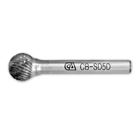 SD2 1/4" Shank Ball Shape Tungsten Carbide Burr – Die Grinder Bit By HELONGCO
