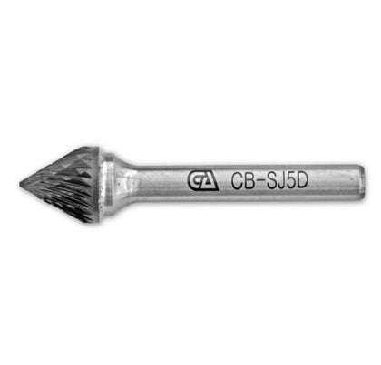 HELONGCO SK3 1/4" Shank Carbide Countersink Burr - 90 Degree Cone Shape Die Grinder Bit