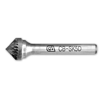 SK - 90 Degree Cone Shape Rotary Double Cut Carbide Burrs Bits