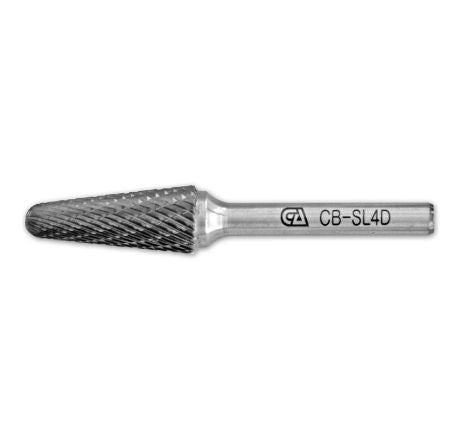 SL- Conical Ball Nose Double Cut Carbide Rotary Burr Bits with 1/4