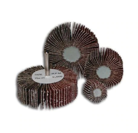 2" x 1" x 1/4"  Mounted Aluminum Oxide Sanding Flap Wheels for Remove Rust (40 - 120 Grit)