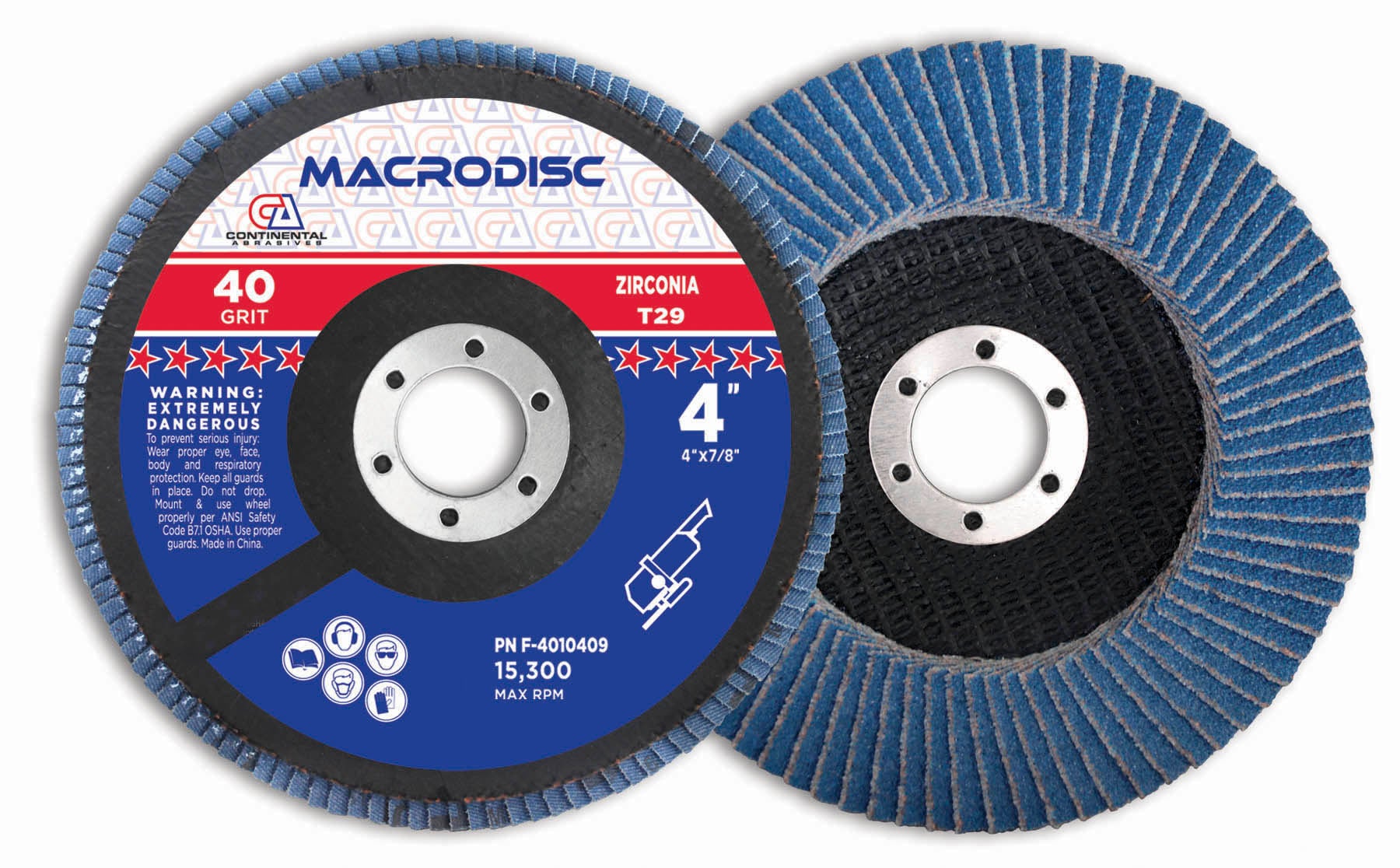 40 Grit T29 Zirconia Standard Flap Disc For Metal Grinding