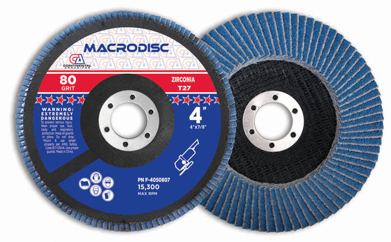 80 Grit T27 Standard Zirconia Flap Discs For Grinding and Finishing Surfaces