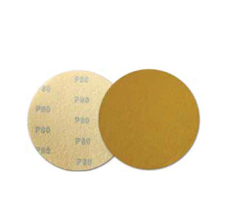 5" Aluminum Oxide Sanding Gold Hook & Loop Discs With Stearate Coated (40 - 400 Grit, No Hole)