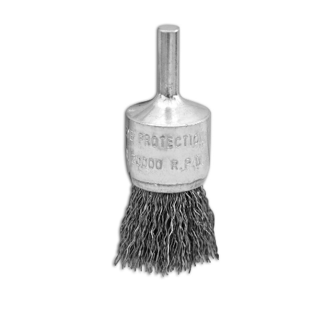 1" x 1/4" 0.14" Carbon Steel Crimped Wire Cup Brush For Cleaning Surfaces
